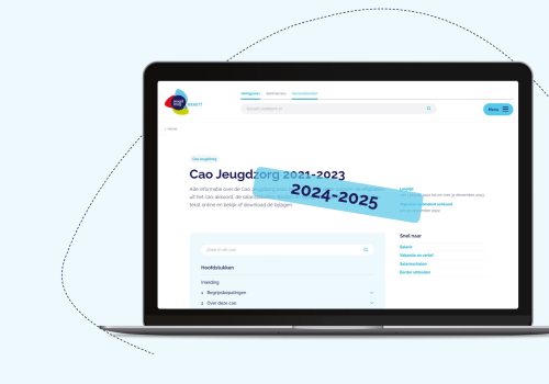 Cao Jeugdzorg op laptop