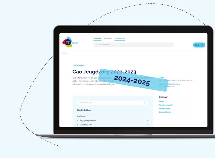 Cao Jeugdzorg op laptop