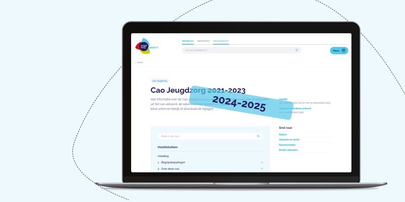 Cao Jeugdzorg op laptop